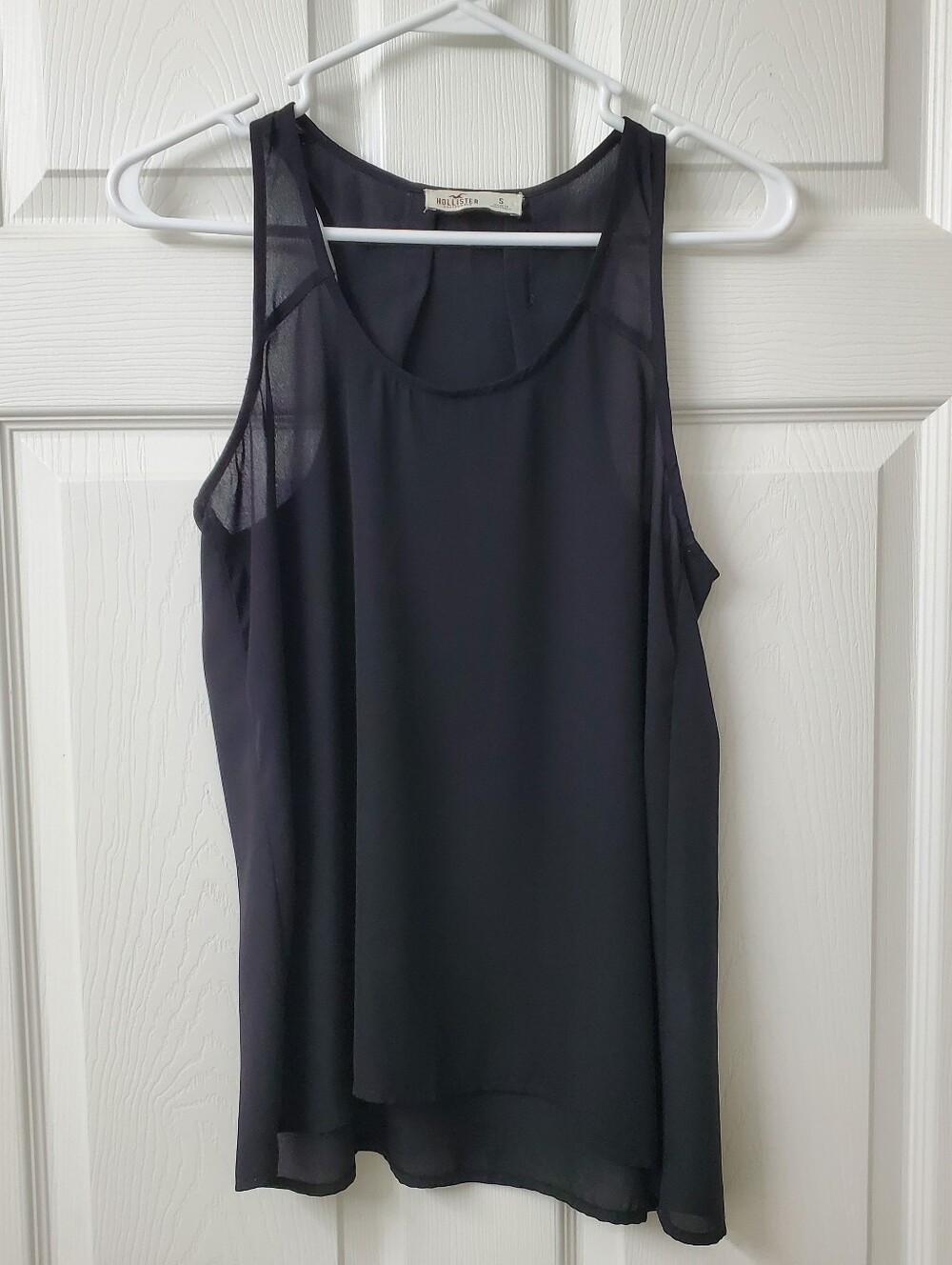 Hollister Women's Black Sheer Sleeveless Tank Top Camisole Size S